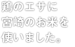鶏のエサに宮崎のお米を使いました